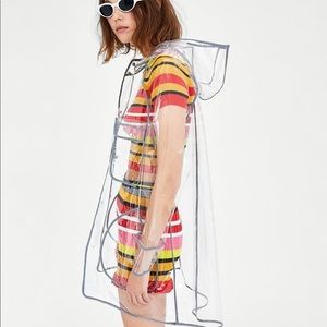 Zara transparent clear raincoat SMALL / MEDIUM